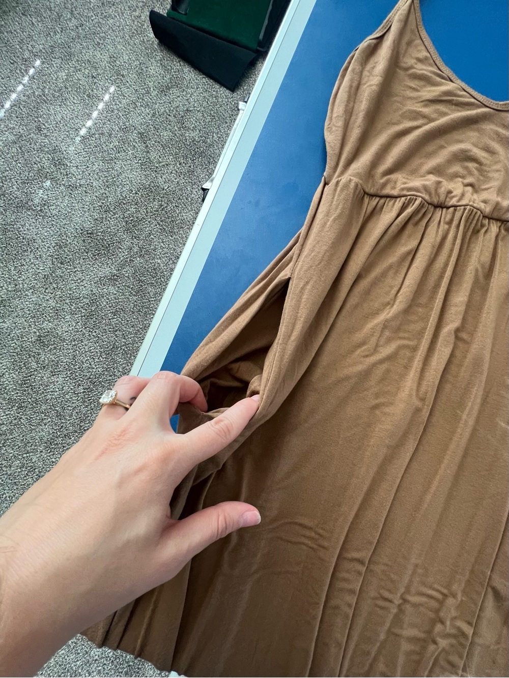 Women’s Brown Spaghetti-Strap Maxi Dress - Picture 7 of 7